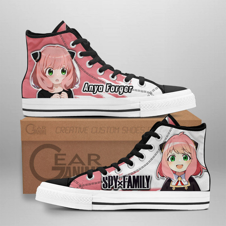 Anya Forger High Top Shoes Spy x Family Custom Anime Sneakers