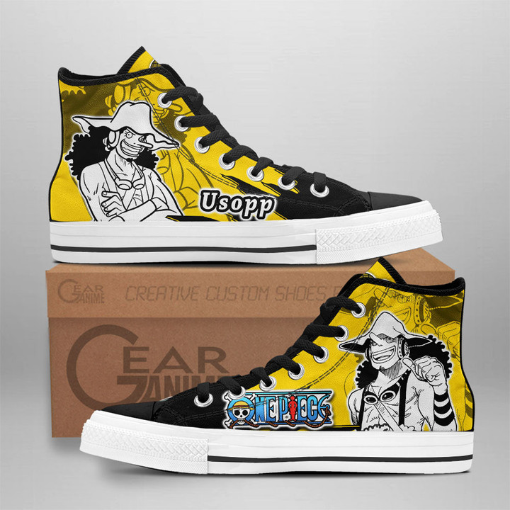 Usopp High Top Shoes One Piece Custom Anime Sneakers Mix Manga