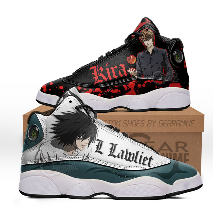 Light Yagami and L Lawliet JD13 Sneakers Death Note Custom Anime Shoes for OtakuGear Anime
