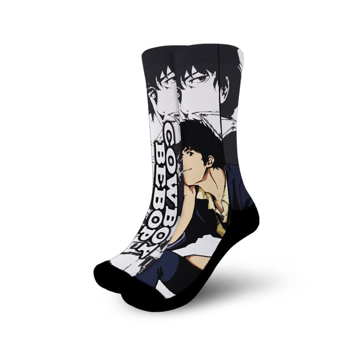 Spike Spiegel Socks Cowboy Bebop Custom Anime Socks Manga Style