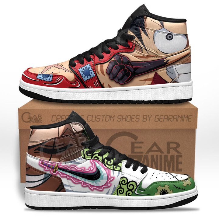 Luffy and Zoro Sneakers One Piece Custom Anime Shoes for OtakuGear Anime