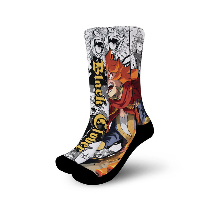 Mereoleona Vermillion Socks Black Clover Custom Anime Socks Manga Style