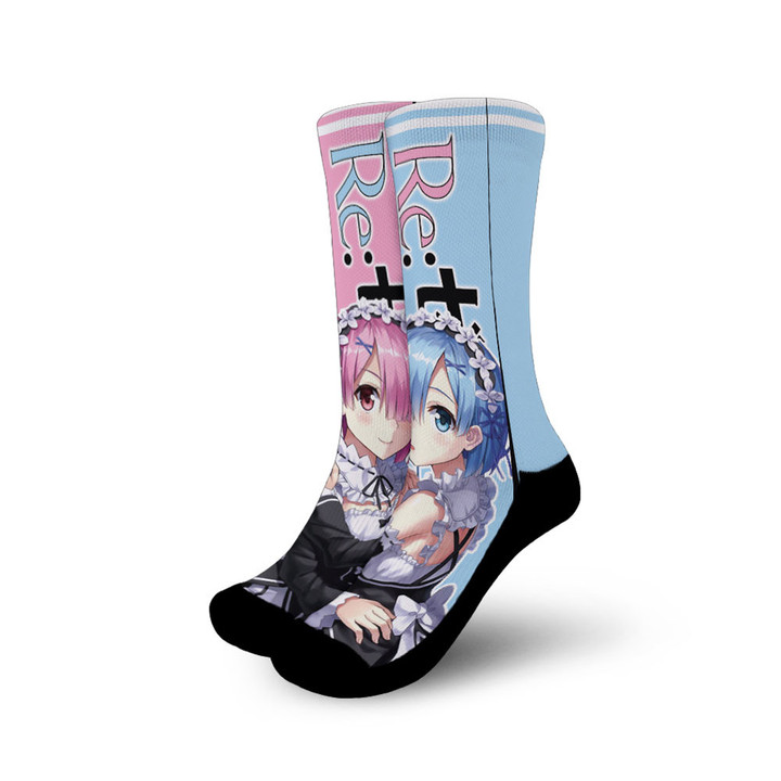 Ram and Rem Socks Re:Zero Custom Anime Socks