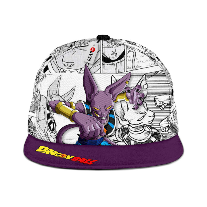 Beerus Snapback Hat Custom Dragon Ball Anime Hat Mix Manga