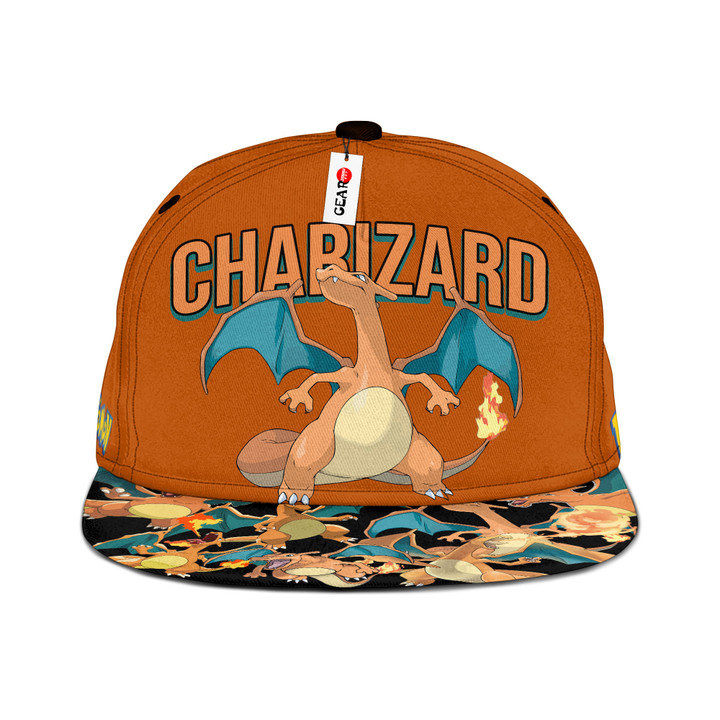 Charizard Snapback Hat Custom Pokemon Anime Hat Gift