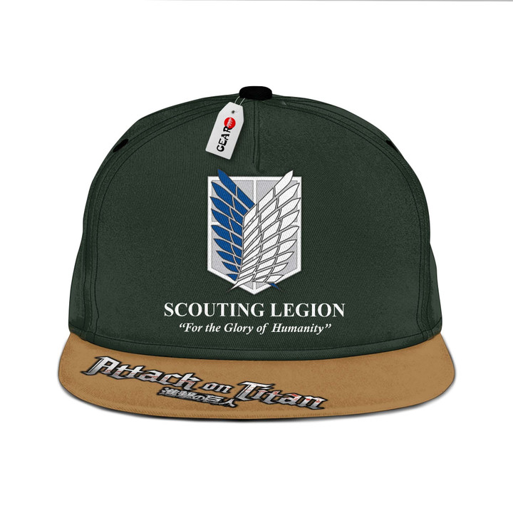 AOT Scout Regiment Snapback Hat Custom Attack On Titan Anime Hat