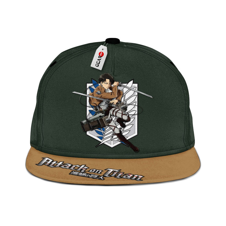 Captain Levi Ackerman Snapback Hat Custom Attack On Titan Anime Hat