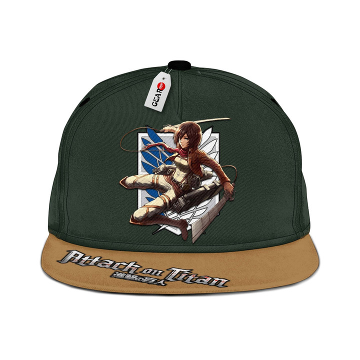 Survey Corp Mikasa Snapback Hat Custom Attack On Titan Anime Hat