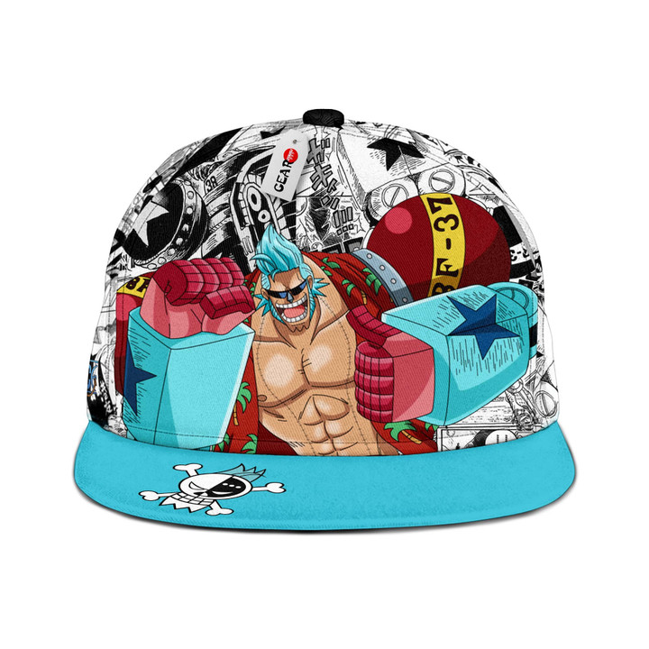 Franky Snapback Hat Custom One Piece Anime Hat Mix Manga