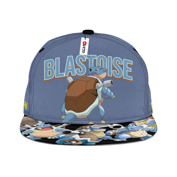 Blastoise Snapback Hat Custom Pokemon Anime Hat Gifts
