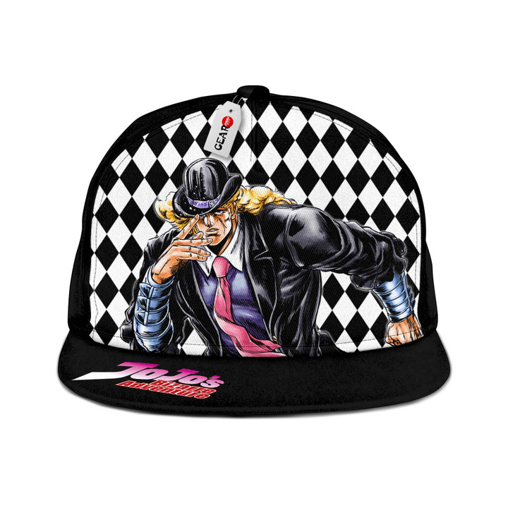 Robert EO Speedwagon Snapback Hat Custom JJBA Anime Hat