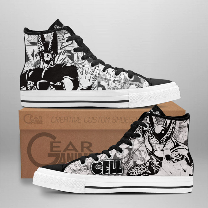 Cell High Top Shoes Dragon Ball Custom Manga Sneakers