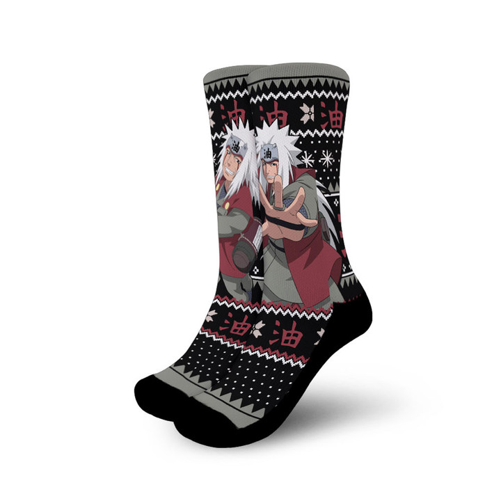 Jiraiya Socks Custom Ugly Christmas Anime Socks Gear Anime