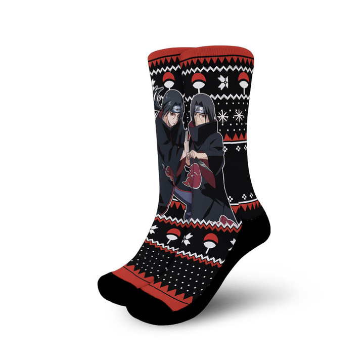 Itachi Uchiha Socks Custom Ugly Christmas Anime Socks Gear Anime