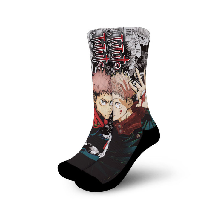 Jujutsu Kaisen Yuji Itadori Socks Custom For Anime Fans Gear Anime