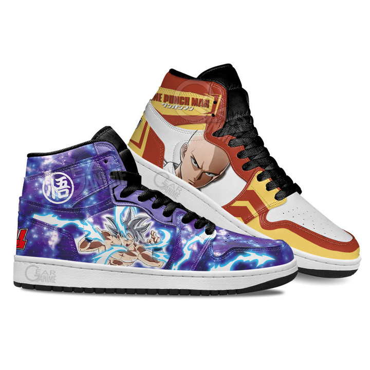 Goku Ultra Instinct and Saitama Anime Custom Shoes Gear Anime