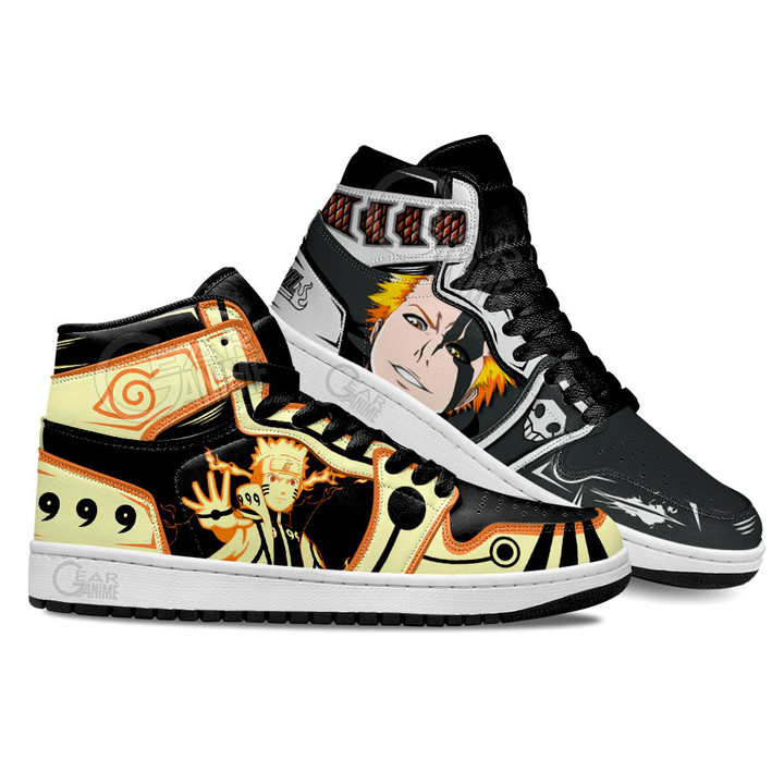 Ichigo Kurosaki and Nrt Uzumaki Bijuu Anime Custom Shoes Gear Anime