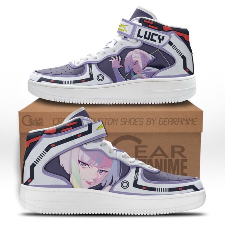 Cyberpunk Lucy Sneakers Air Mid Custom For Anime Fans Gear Anime