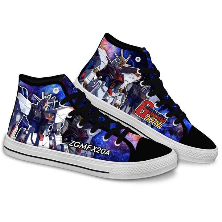Mobile Suit Gundam Strike Freedom Gundam Anime Custom High Top Shoes Gear Anime