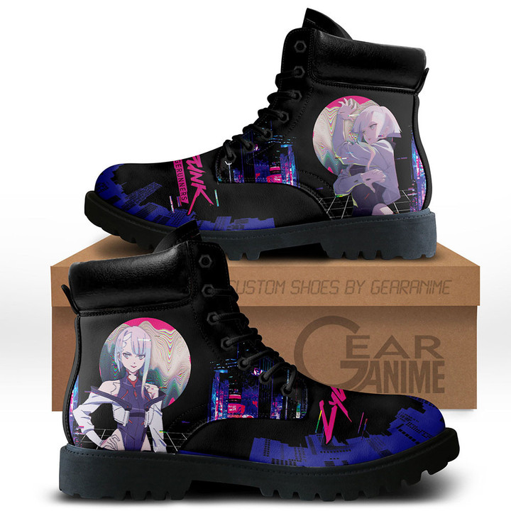 Cyberpunk Edgerunners Lucy Boots Custom Leather Casual