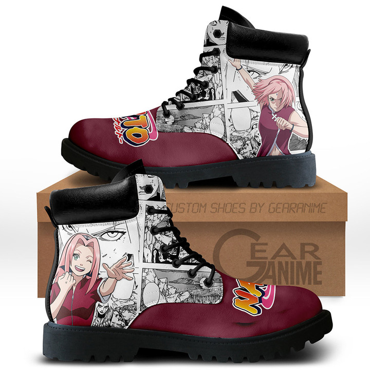 Sakura Haruno Boots Custom Anime Shoes Mix Manga StyleGear Anime