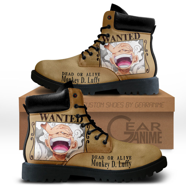 One Piece Luffy Gear 5 Wanted Boots Custom Anime ShoesGear Anime