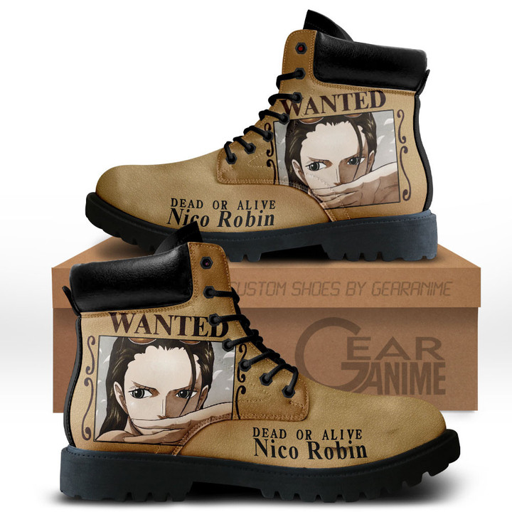 One Piece Nico Robin Wanted Boots Custom Anime ShoesGear Anime