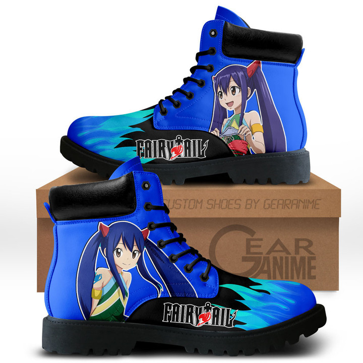 Fairy Tail Wendy Marvell Boots Custom Anime ShoesGear Anime