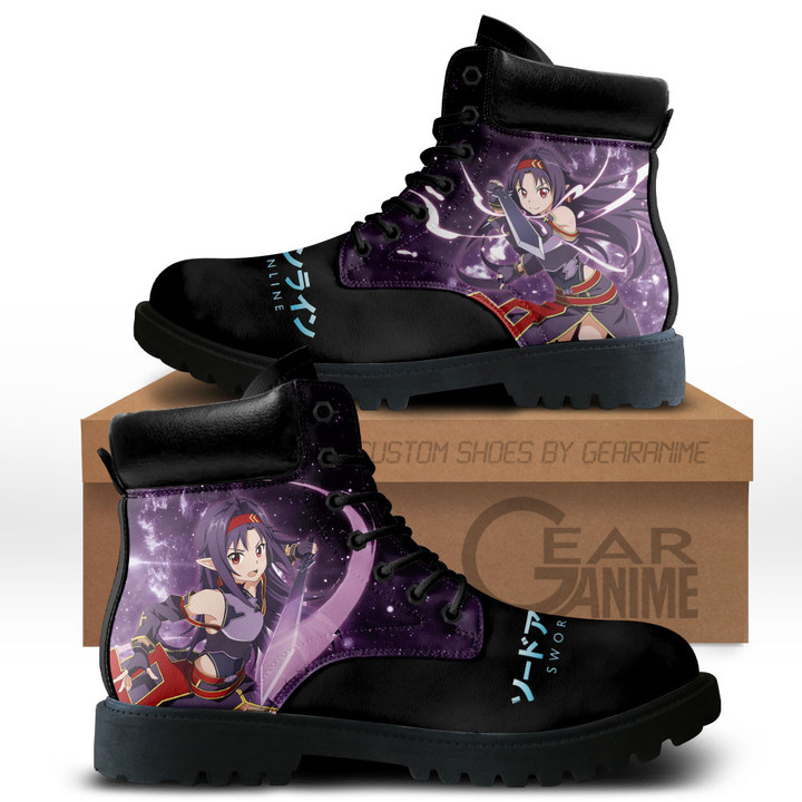Sword Art Online Yuuki Boots Anime Custom ShoesGear Anime