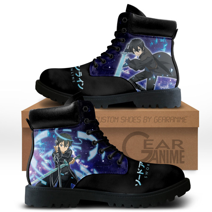 Sword Art Online Kirito Boots Anime Custom ShoesGear Anime