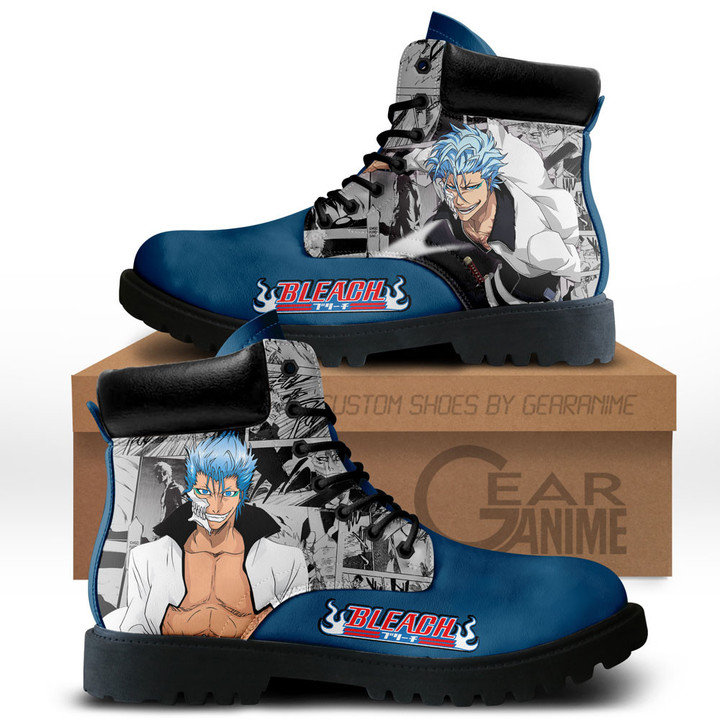 Bleach Grimmjow Jaegerjaquez Boots Manga Anime Custom Shoes NTT0711Gear Anime