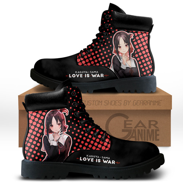 Kaguya-sama Love is War Kaguya Shinomiya Boots Anime Custom ShoesGear Anime