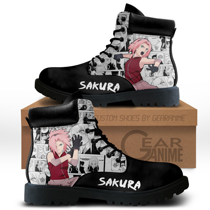 Sakura Haruno Boots Manga Anime Custom Shoes NTT0512Gear Anime