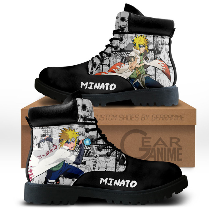 Minato Namikaze Boots Manga Anime Custom Shoes NTT0512Gear Anime
