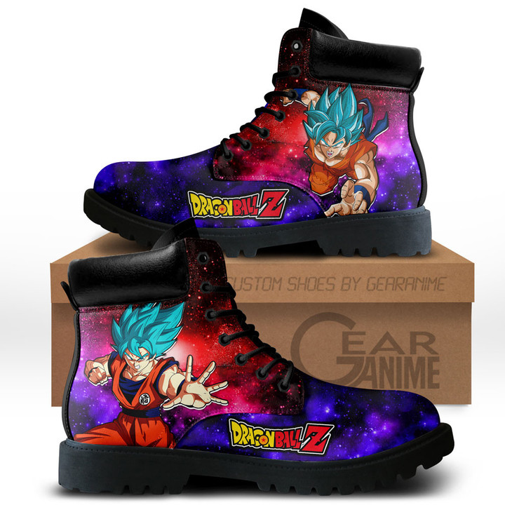 Dragon Ball Goku Blue Boots Anime Custom Shoes Galaxy Style NTT0512Gear Anime