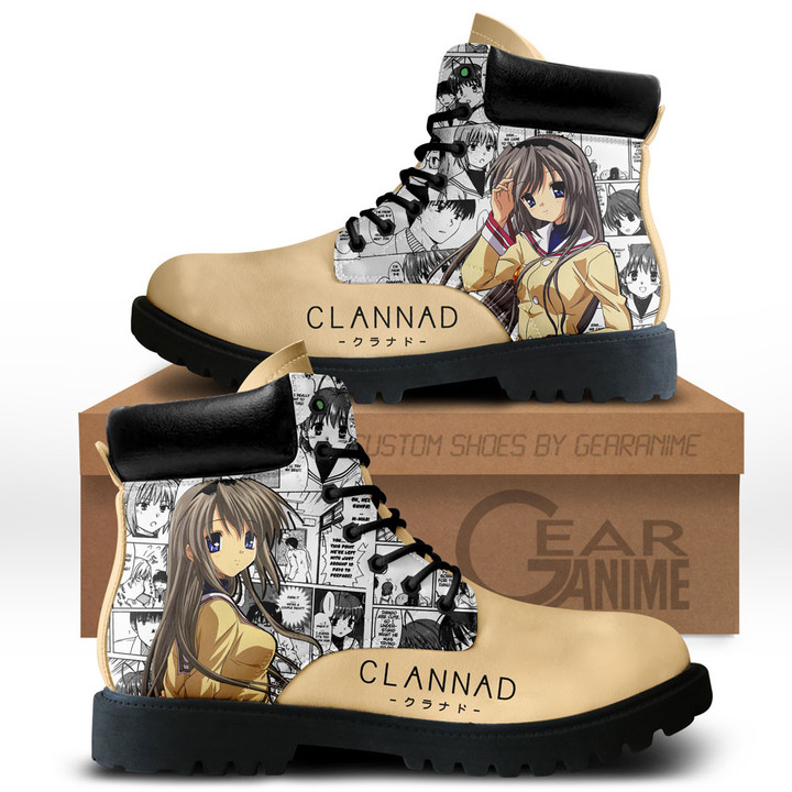Clannad Tomoyo Sakagami Boots Manga Anime Custom Shoes NTT1912Gear Anime