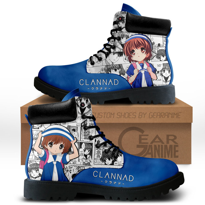 Clannad Ushio Okazaki Boots Manga Anime Custom Shoes NTT1912Gear Anime