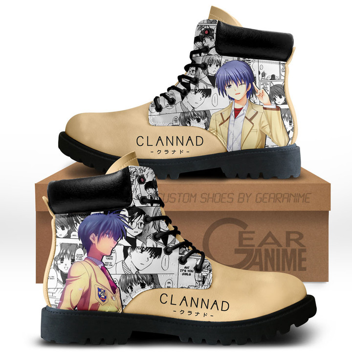 Clannad Tomoya Okazaki Boots Manga Anime Custom Shoes NTT1912Gear Anime