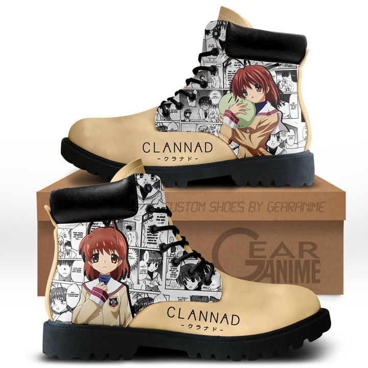 Clannad Nagisa Furukawa Boots Manga Anime Custom Shoes NTT1912Gear Anime