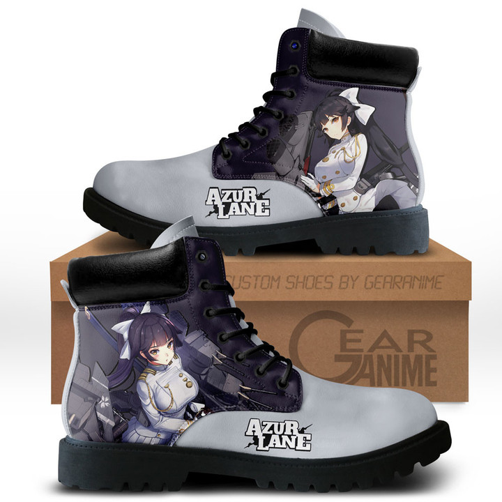 Azur Lane Atago Boots Anime Game Custom Shoes NTT2112Gear Anime