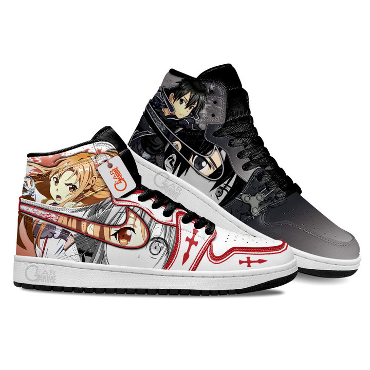 Kirito and Asuna Anime Shoes Custom Sneakers MN2102 Gear Anime