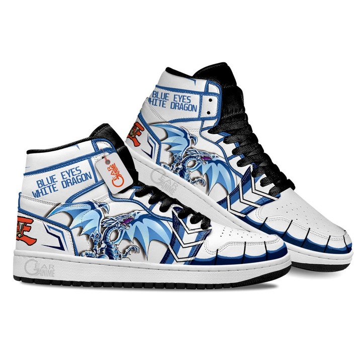 Blue Eyes White Dragon Shoes YGO Anime Custom Sneakers MN2802 Gear Anime