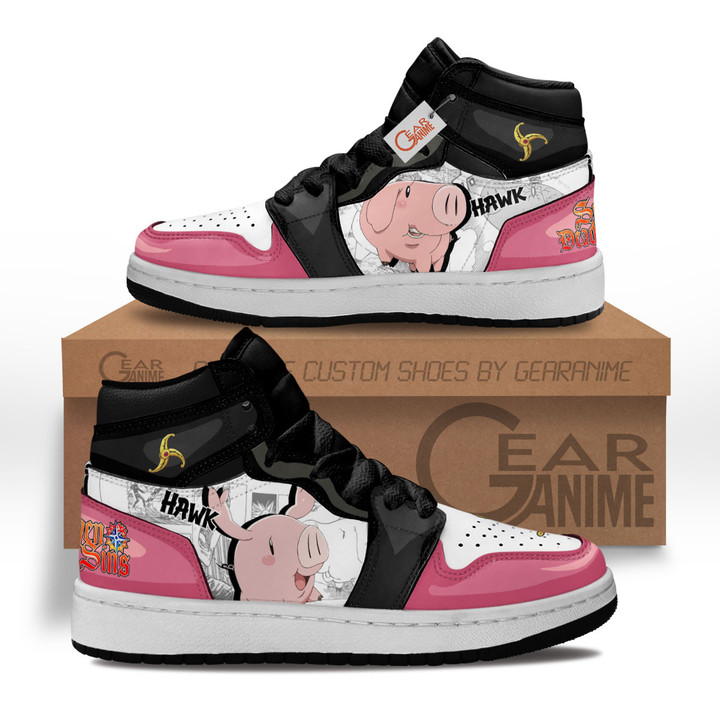 Seven Deadly Sins Hawk Anime Custom Kids Sneakers MV1503 Gear Anime