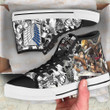 AOT Scout Squad High Top Shoes Custom Anime Attack On Titan Sneakers - 2 - GearAnime