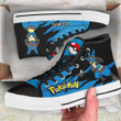 Pokemon Lucario High Top Shoes Custom Anime Sneakers - 2 - GearAnime