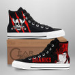 Shanks High Top Shoes One Piece Red Custom Anime Sneakers Gear Anime