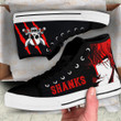 Shanks High Top Shoes One Piece Red Custom Anime Sneakers Gear Anime