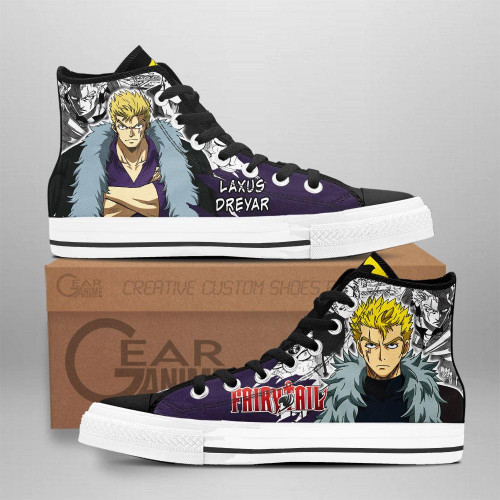 Laxus Dreyar High Top Shoes Custom Fairy Tail Anime Sneakers