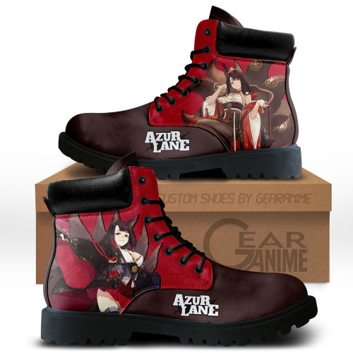Azur Lane Akagi Boots Anime Custom Game Shoes NTT211