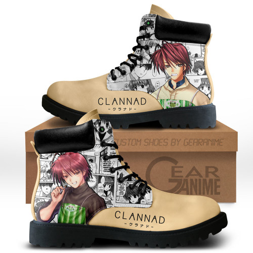 Clannad Akio Furukawa Boots Shoes Anime Custom NTT191